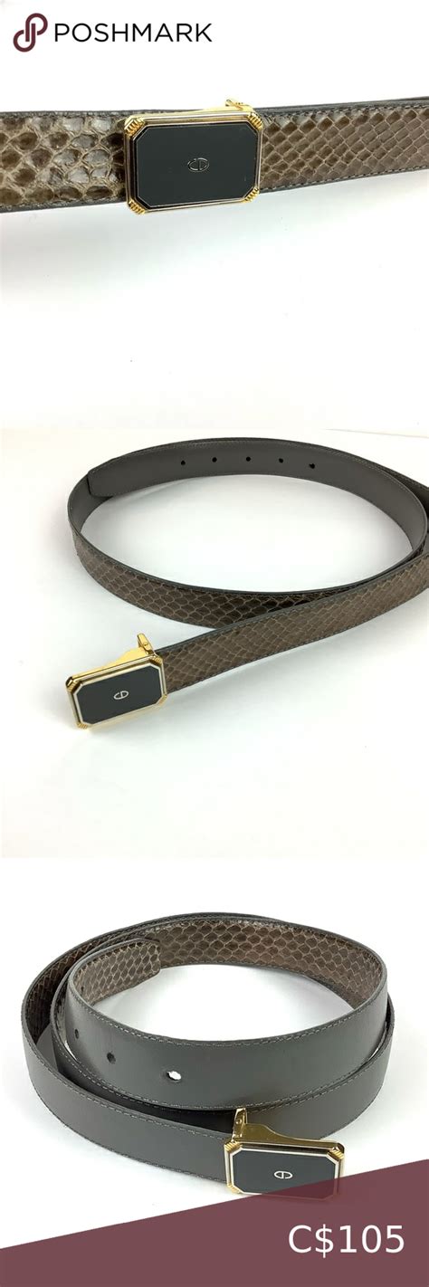 dior snake skin belt|Christian Dior Skinny Snakeskin Belt .